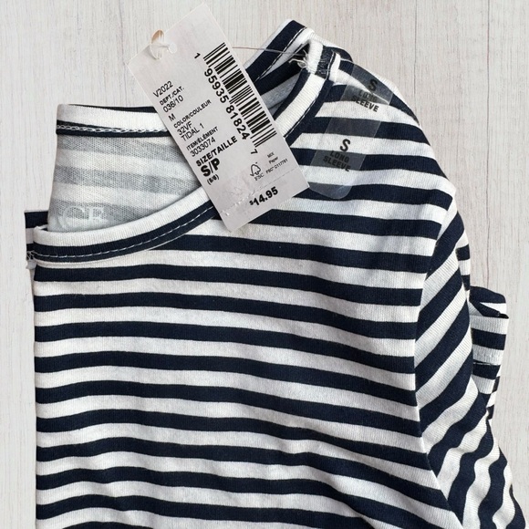The Children’s Place Navy Blue & White Striped Long Sleeve Shirt - Picture 6 of 8